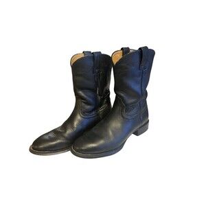 Ariat 10002280 35501 Blk Heritage Roper Western Leather Boots Men's Size 9.5 EE